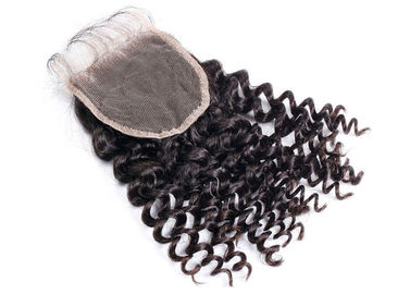 Çin Kabarık siyah 100 insan saçı dantel ön kapatma uzun ömürlü olmadan knot veya bit Tedarikçi